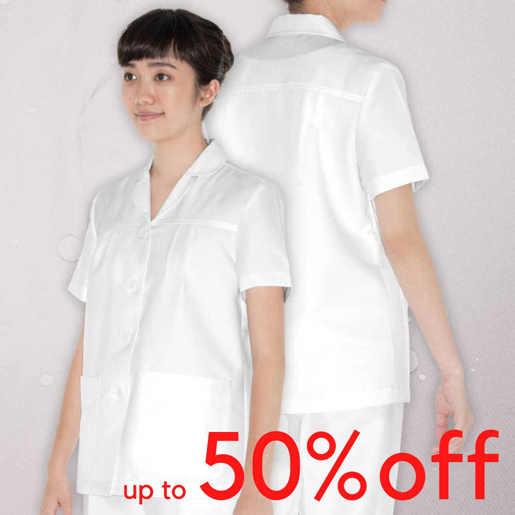 Medical Uniform CW2337 (white/ deep blue)