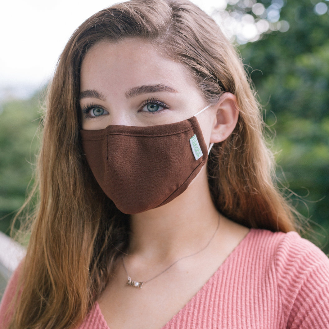 Brown Reusable & Washable Fabric Mask