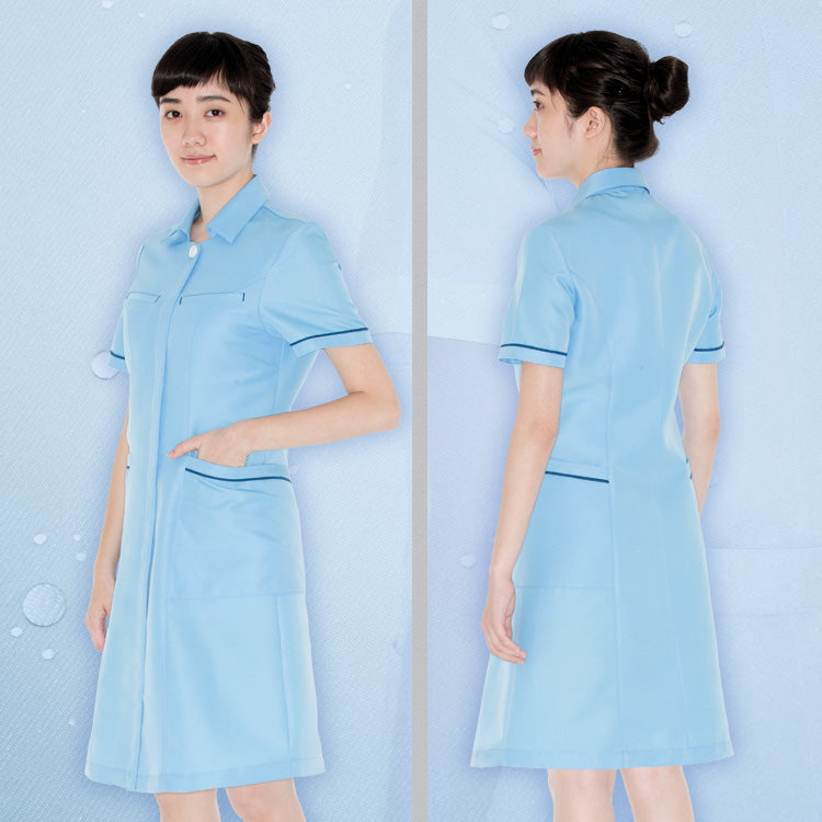 Uniform Dress -ND6803 (light blue/ white/ purple)