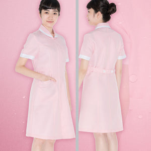 Uniform Dress -ND6804 (pink/ white)