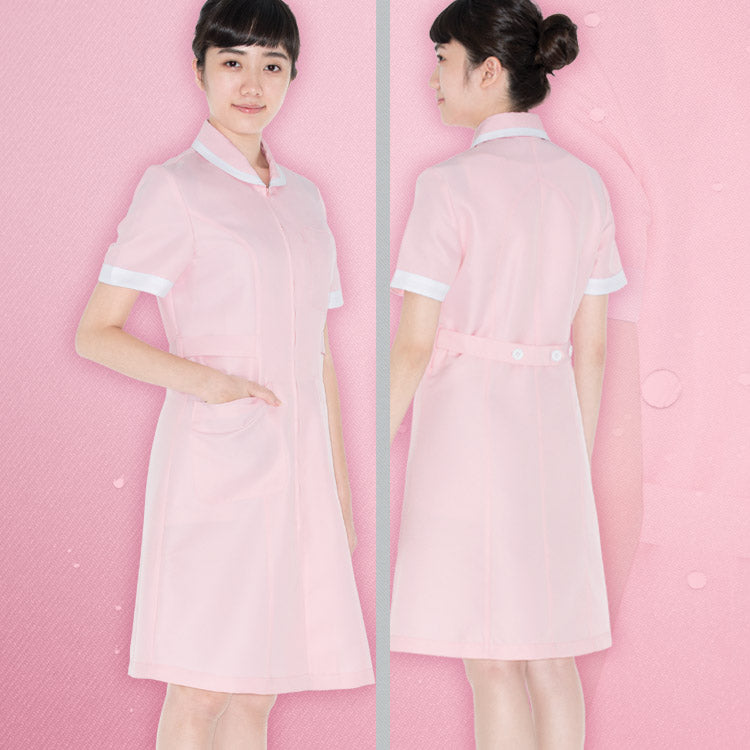 Uniform Dress -ND6804 (pink/ white)