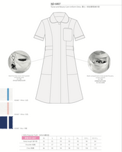 Load image into Gallery viewer, Uniform Dress -ND6807 (white pink/ white blue/ blue)
