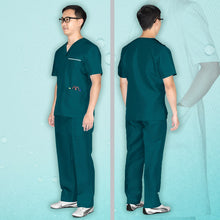 Load image into Gallery viewer, Men Scrub Top -NM6118 (light blue/ green/ blue)
