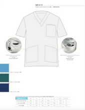 Load image into Gallery viewer, Men Scrub Top -NM6114 (light blue/ green/ blue)
