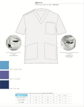 Load image into Gallery viewer, Men Scrub Top -NM6115 (light blue/ purple/ blue)
