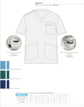 Load image into Gallery viewer, Men Scrub Top -NM6118 (light blue/ green/ blue)
