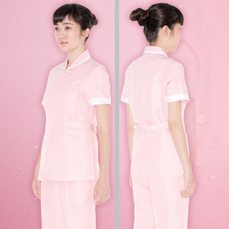 Women Zipper Top -NW6202 (Pink/ White)