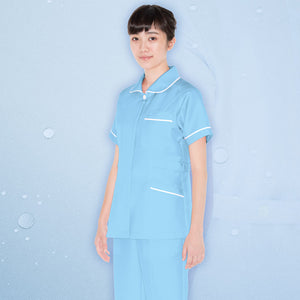 Women Zipper Top -NW6203 (Pink/ White/ Light Blue)