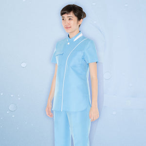 Women Zipper Top -NW6206 (Light Blue/ White/ Deep Blue)