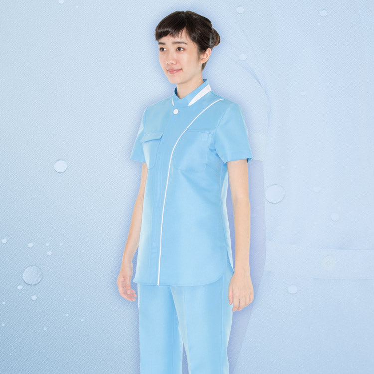 Women Zipper Top -NW6206 (Light Blue/ White/ Deep Blue)