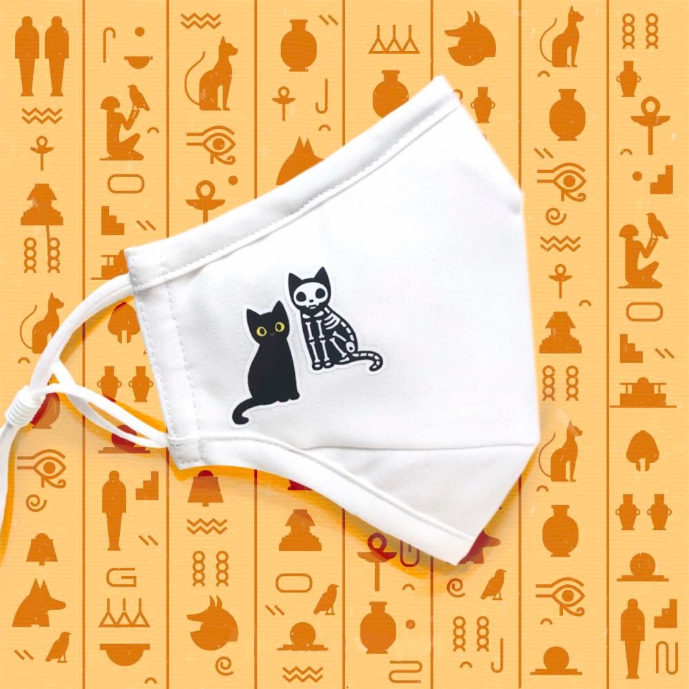 [Cat Lovers Edition] White Reusable & Washable Fabric Mask